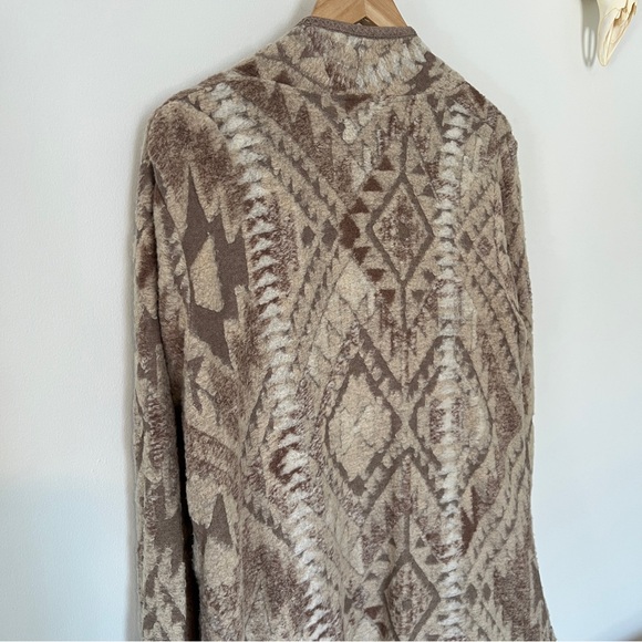 Lucky Brand Brown and Cream Geometric Cardigan - Picture 6 of 11